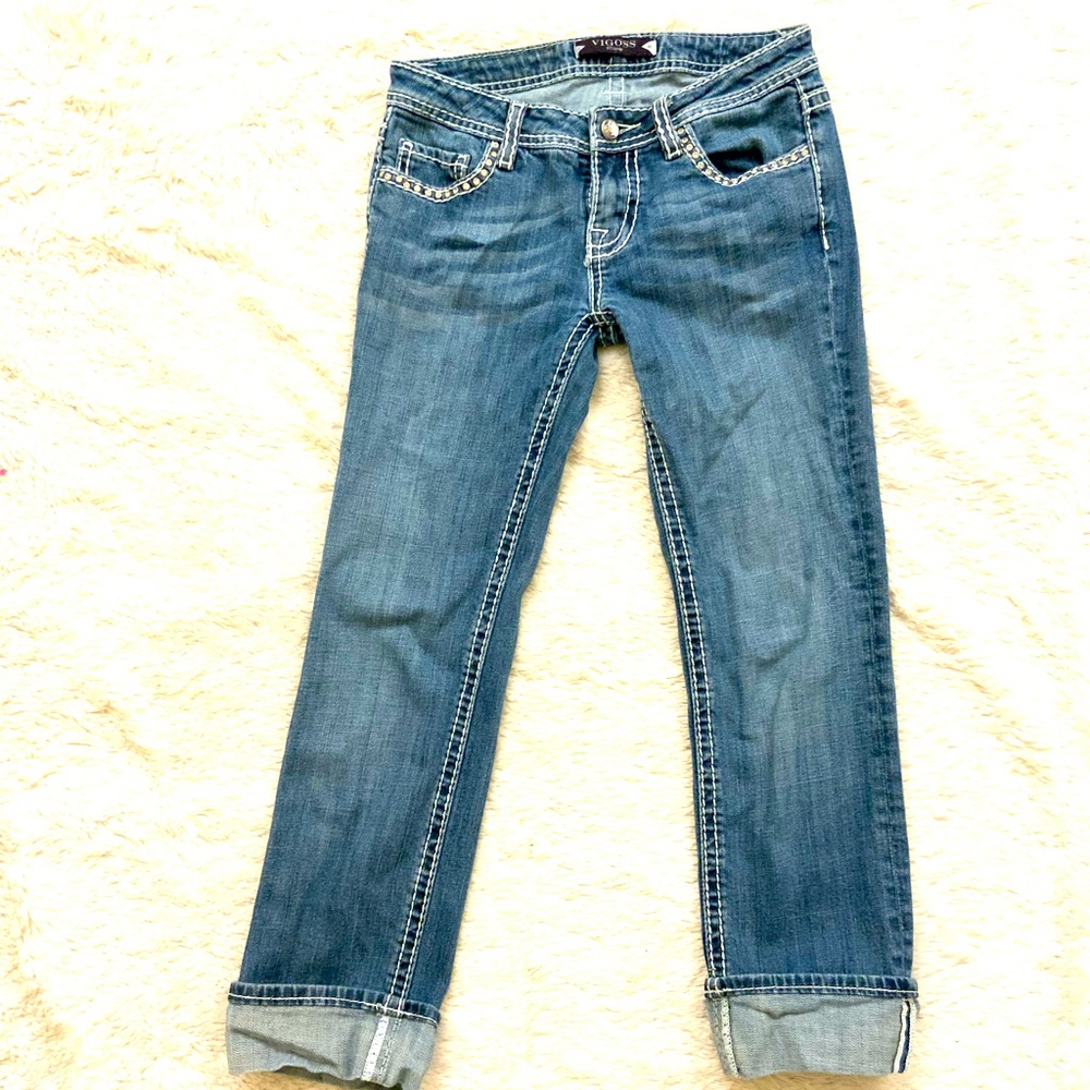 Vigoss fit cropped embellished jeans size 26 - Picture 1 of 5